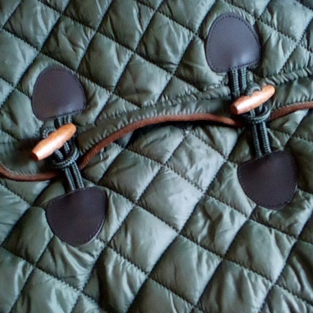 Nautica Pet Quilted Jacket in Green with hood size medium To Largep - Picture 5 of 8